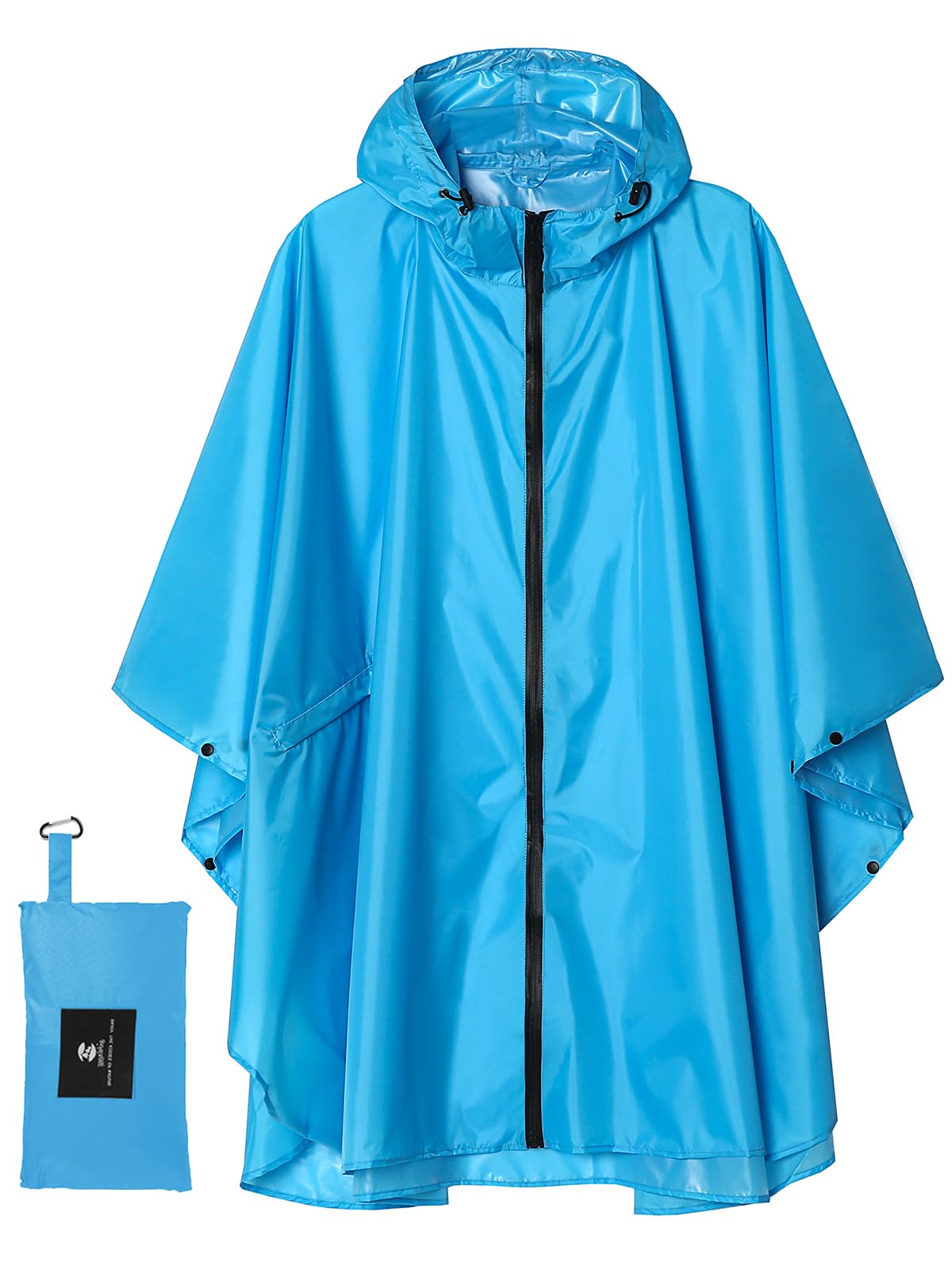 Unisex Rain Poncho Raincoat Hooded for Adults Women with Pockets