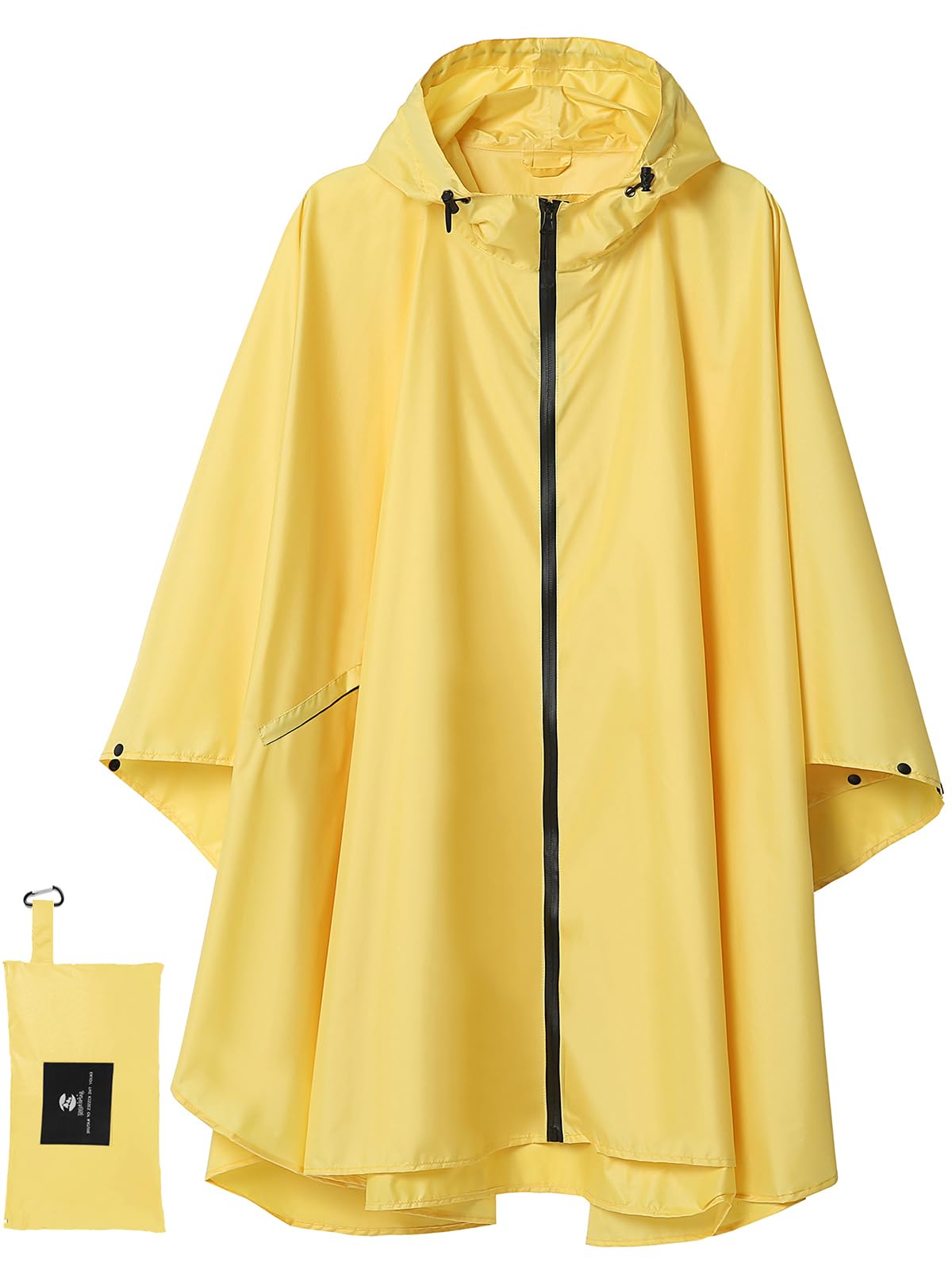 Unisex Rain Poncho Raincoat Hooded for Adults Women with Pockets