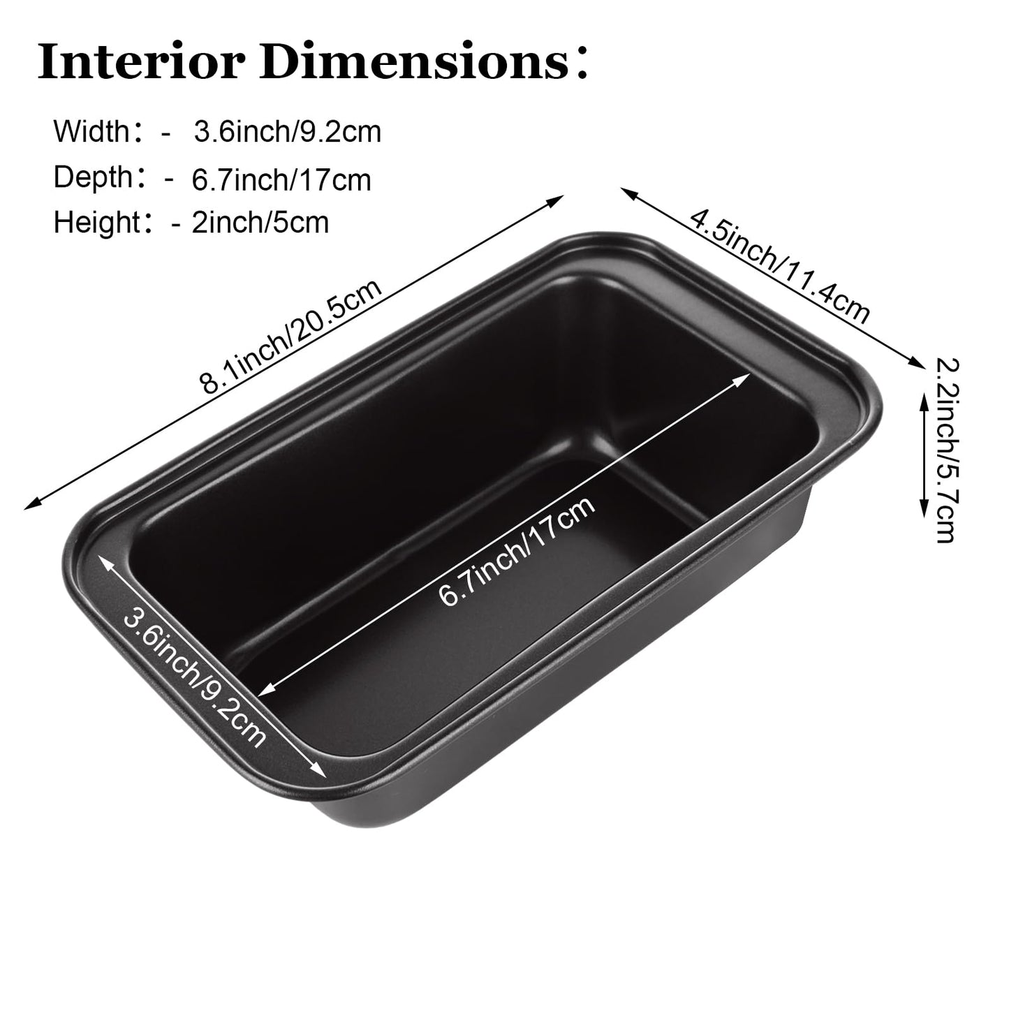 6 Pack Bread Loaf Pans  8" x 4"