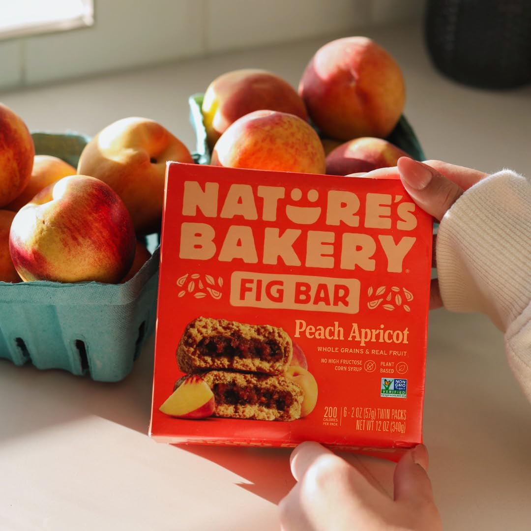 Nature’s Bakery Whole Wheat Fig Bars, Raspberry, Real Fruit, Vegan, Non-GMO, Snack bar, 6 Count (Pack of 6)