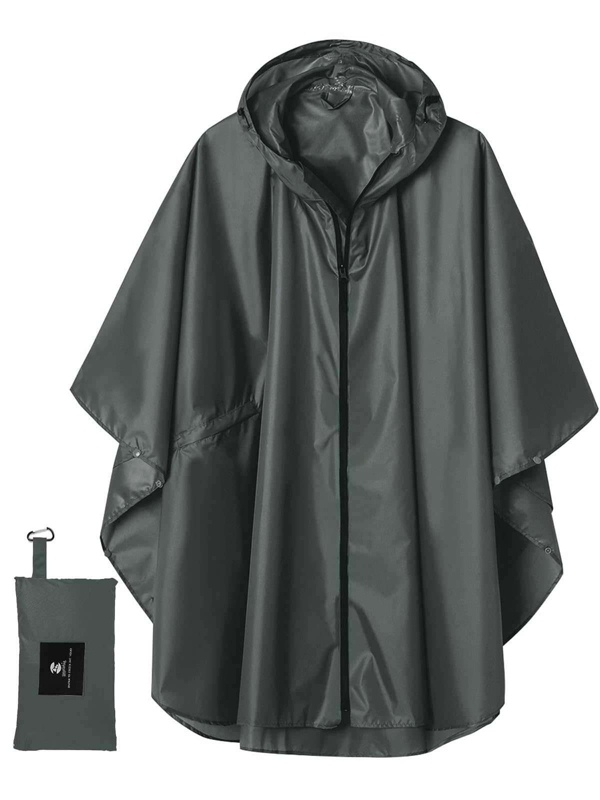Unisex Rain Poncho Raincoat Hooded for Adults Women with Pockets