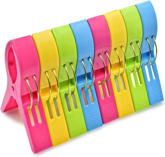 Beach Towel Clips Chair Clips Towel Holder, (Pack of 8)