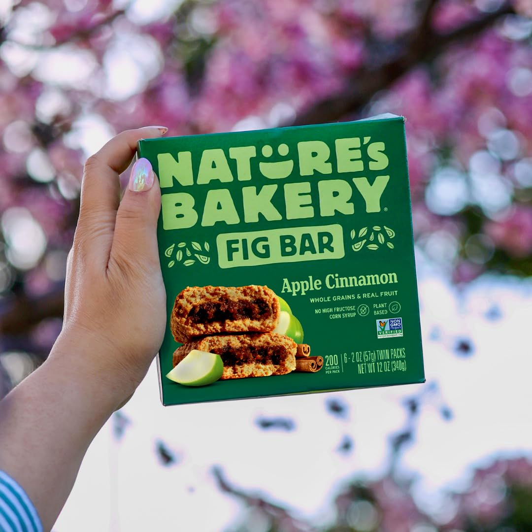 Nature’s Bakery Whole Wheat Fig Bars, Raspberry, Real Fruit, Vegan, Non-GMO, Snack bar, 6 Count (Pack of 6)