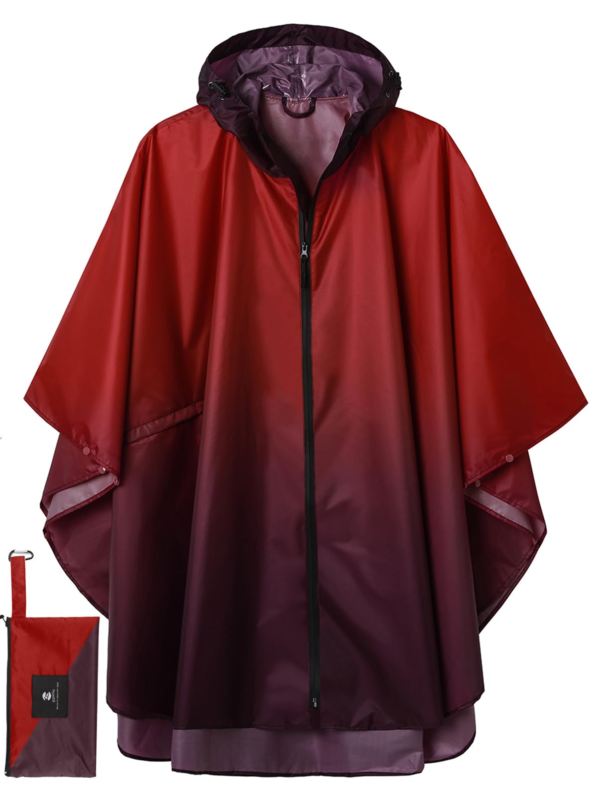 Unisex Rain Poncho Raincoat Hooded for Adults Women with Pockets