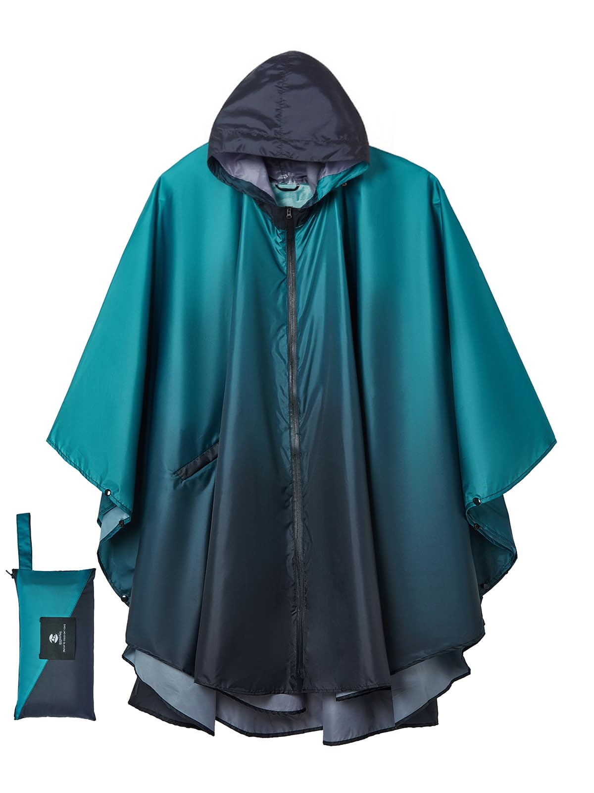 Unisex Rain Poncho Raincoat Hooded for Adults Women with Pockets