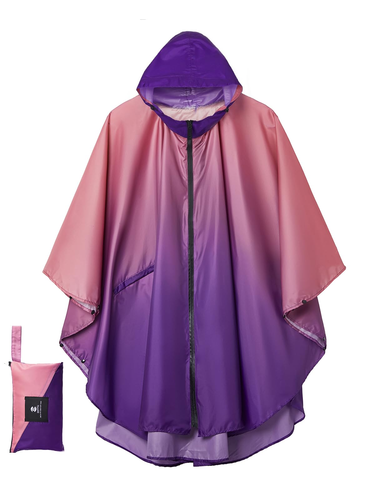Unisex Rain Poncho Raincoat Hooded for Adults Women with Pockets