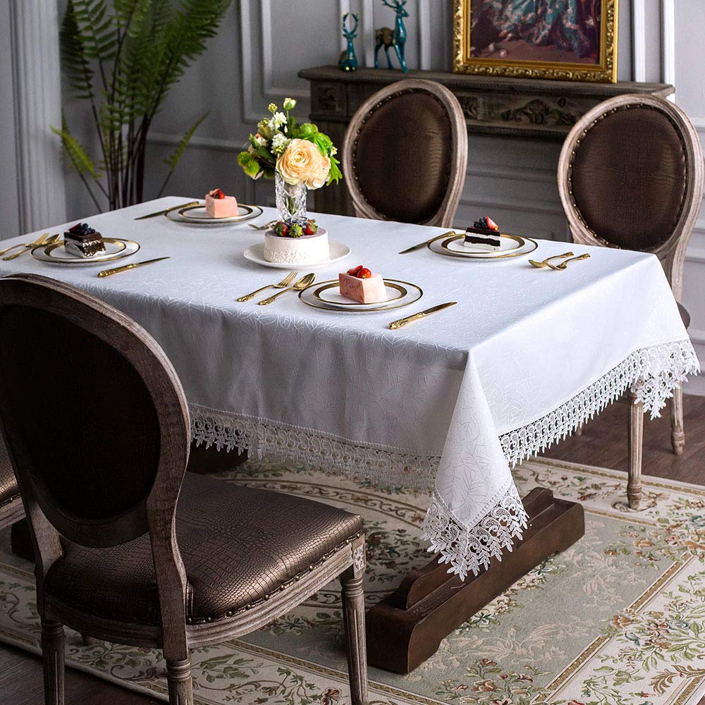 Lace Table Cloths Rectangle Fall Antique Flower Decor Macrame