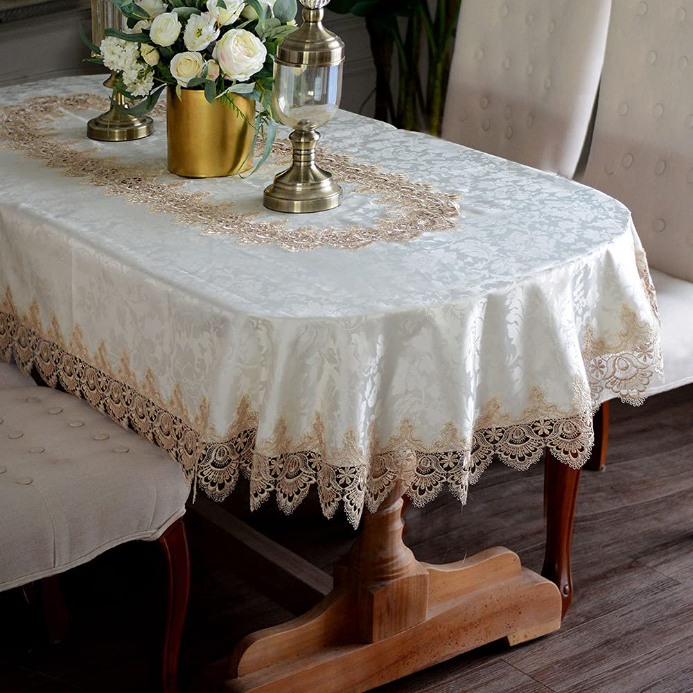 Lace Table Cloths Rectangle Fall Antique Flower Decor Macrame