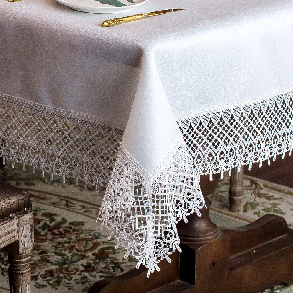 Lace Table Cloths Rectangle Fall Antique Flower Decor Macrame