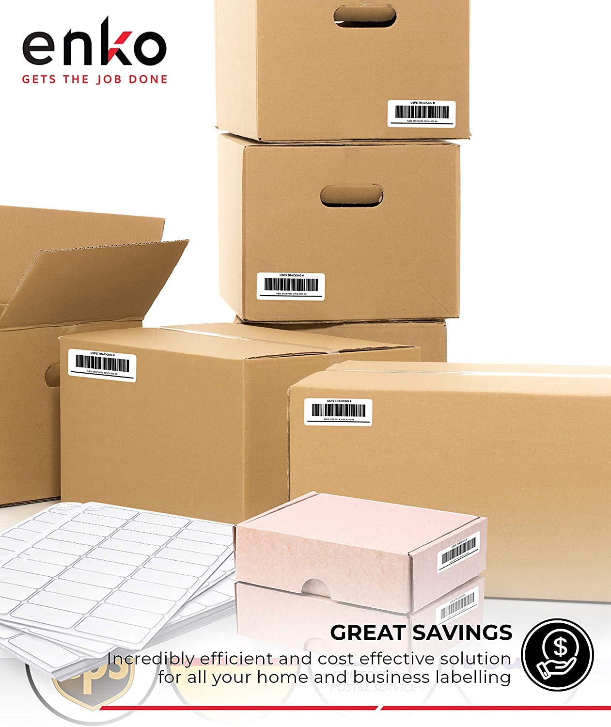 1 x 2-5/8 Inch 30 Up Return Mailing Address Labels White Printable FBA Labels (100 Sheets, 3000 Labels)