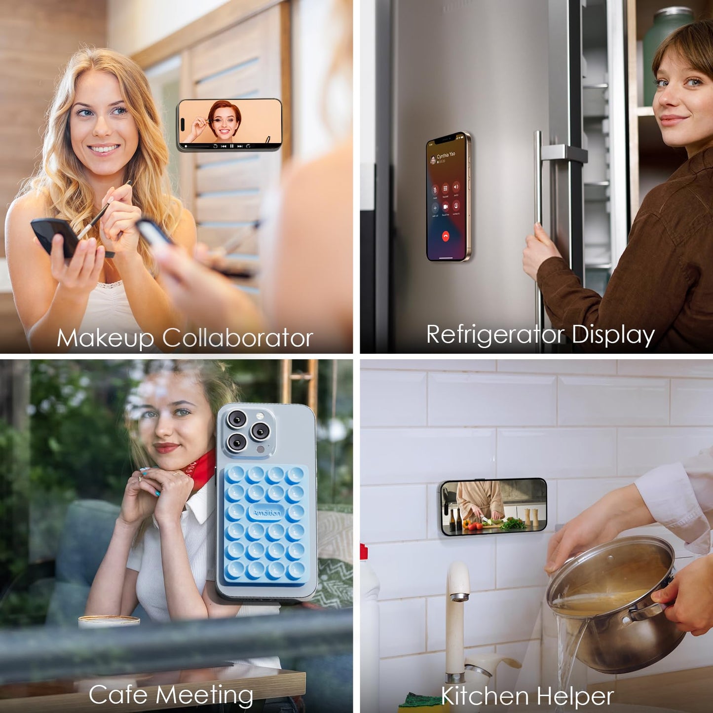 Silicone Suction Cup Phone Case Mount Double Sided