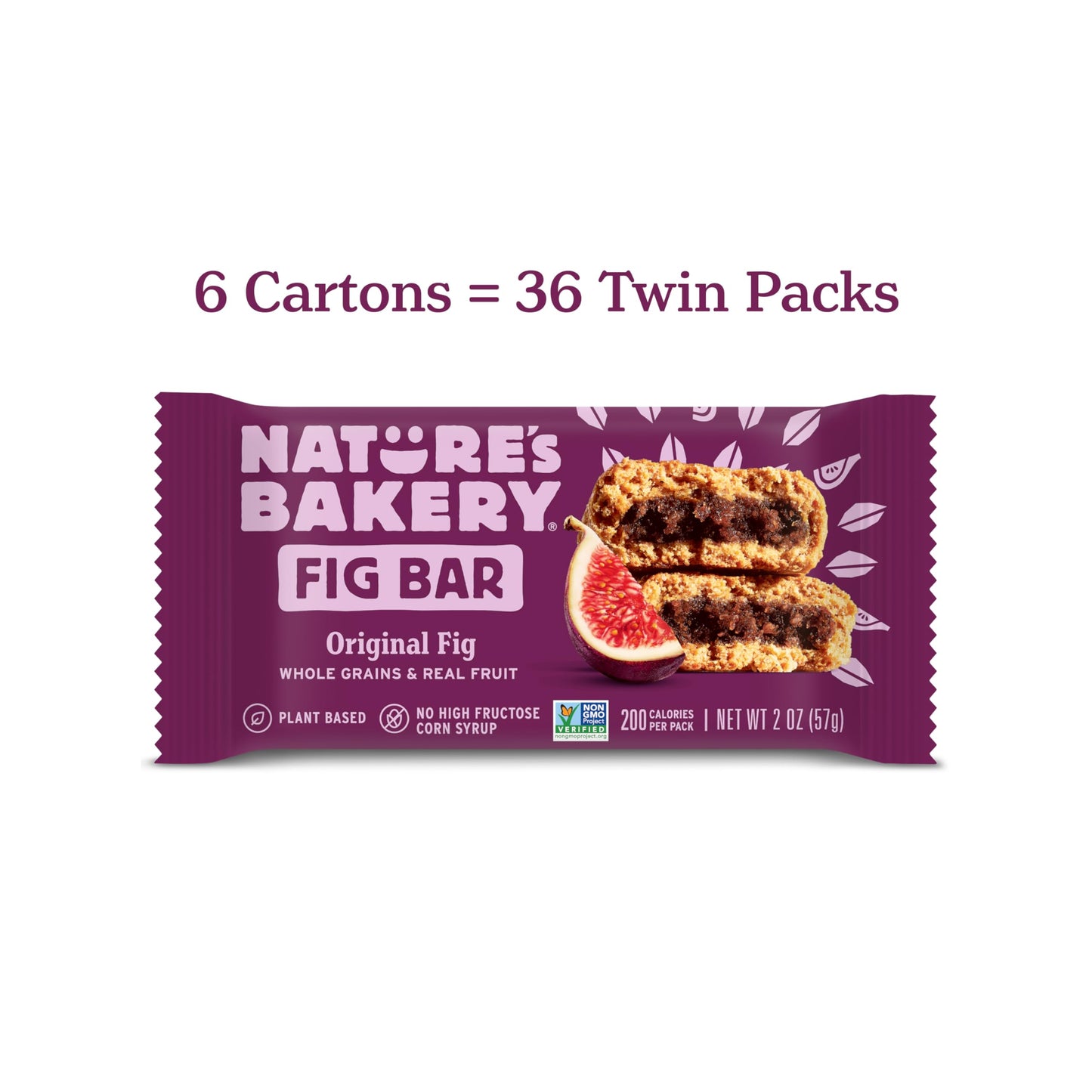 Nature’s Bakery Whole Wheat Fig Bars, Raspberry, Real Fruit, Vegan, Non-GMO, Snack bar, 6 Count (Pack of 6)
