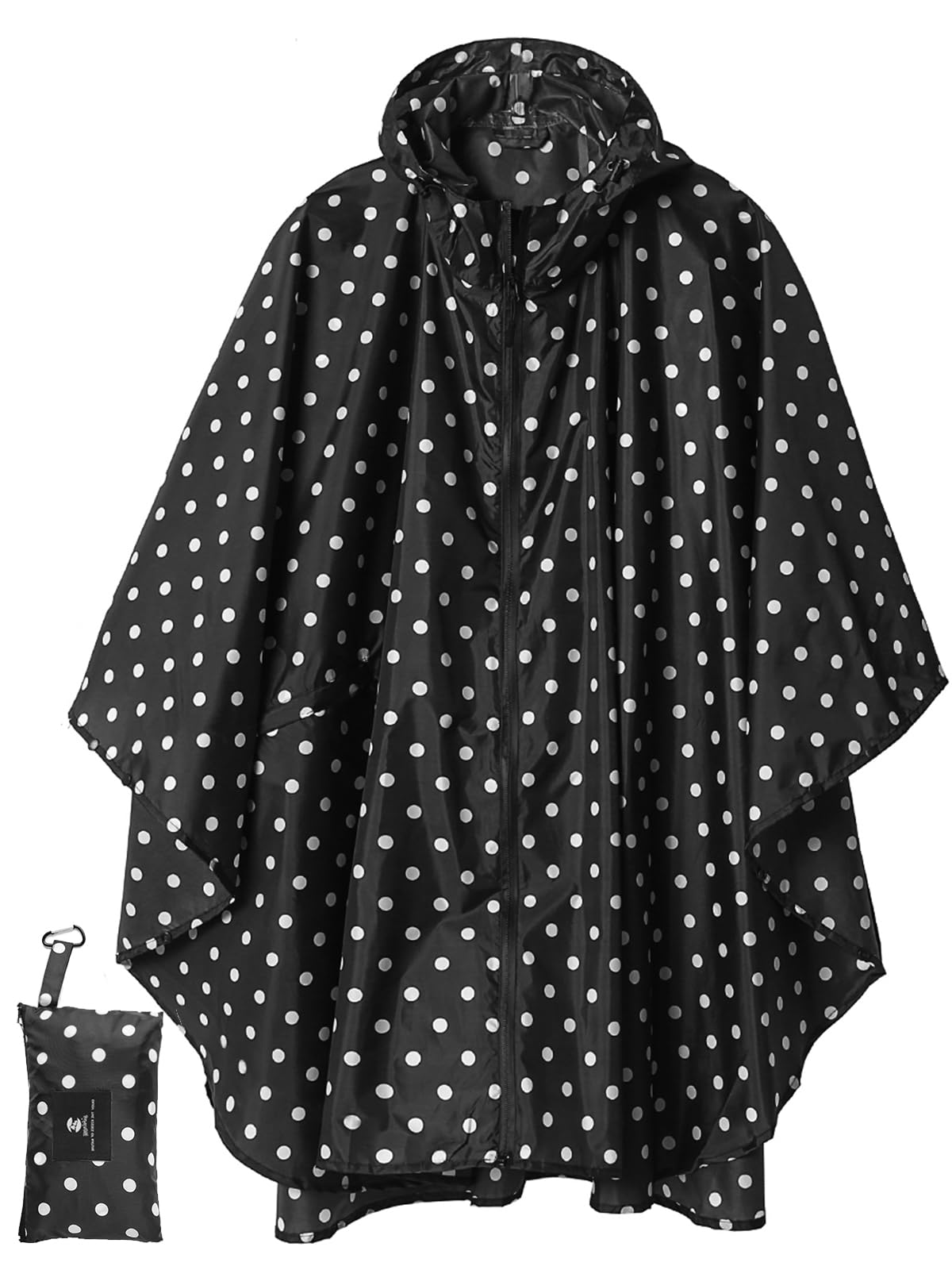 Unisex Rain Poncho Raincoat Hooded for Adults Women with Pockets