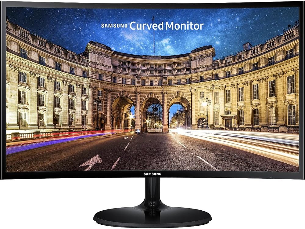 SAMSUNG LC24F390FHNXZA 24-inch Curved LED FHD 1080p Gaming Monitor (Super Slim Design), 60Hz Refresh Rate w/AMD FreeSync Game Mode