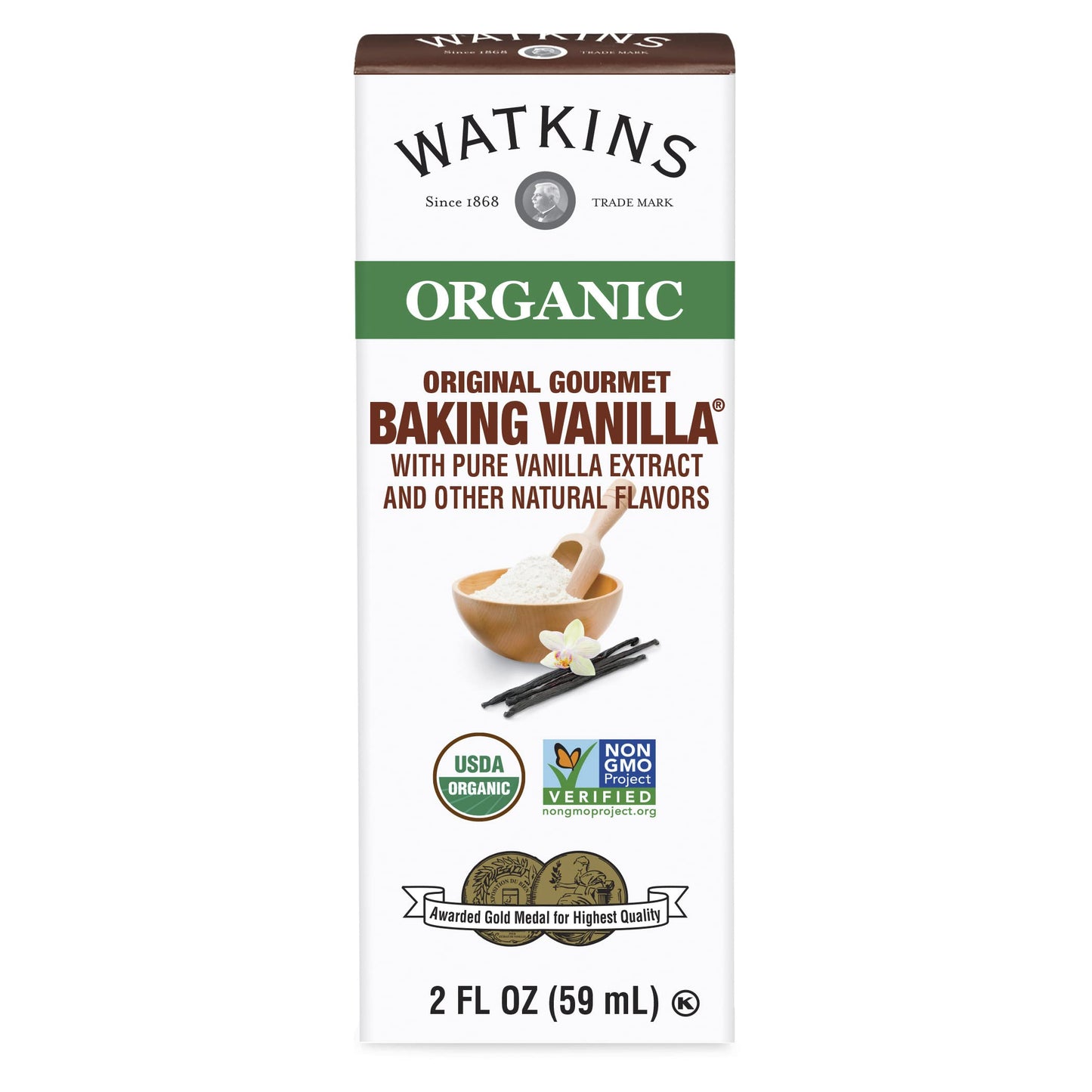 Watkins Organic Pure Vanilla Bean Paste, Non-GMO, Kosher, 2 oz. Bottle, 1-Pack
