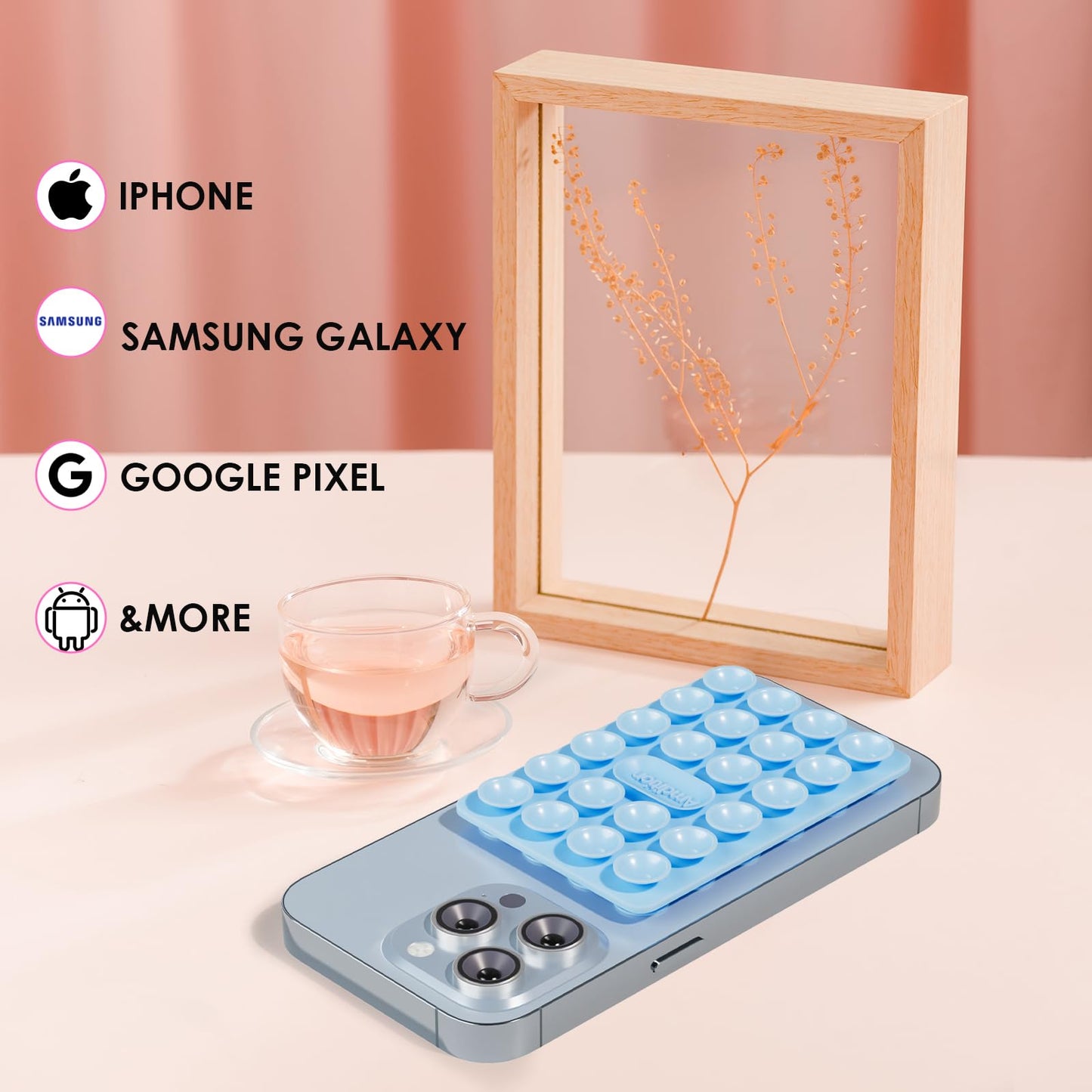 Silicone Suction Cup Phone Case Mount Double Sided