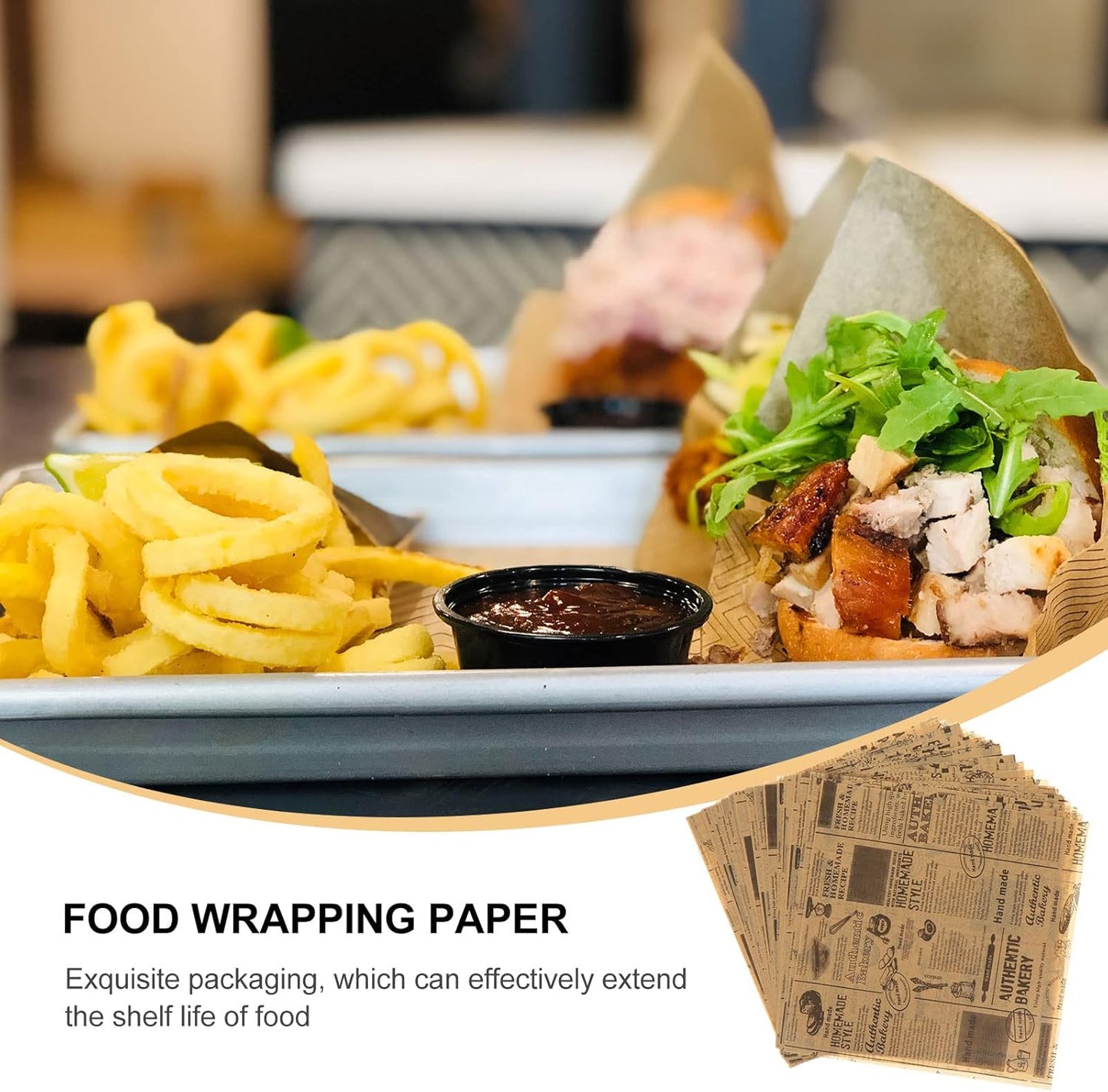 100 Sheets Newsprint Deli Paper, Sandwich Wrapping Papers 15x11 Inches