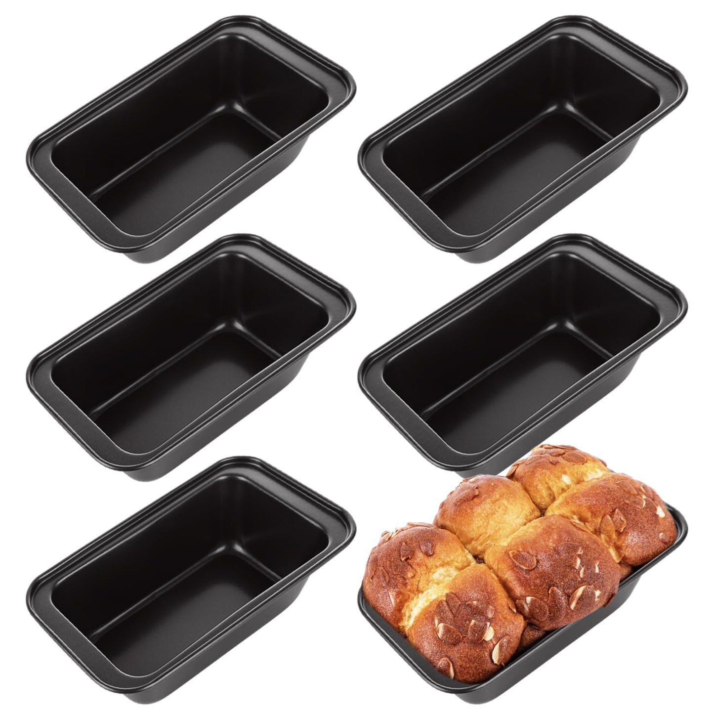 6 Pack Bread Loaf Pans  8" x 4"