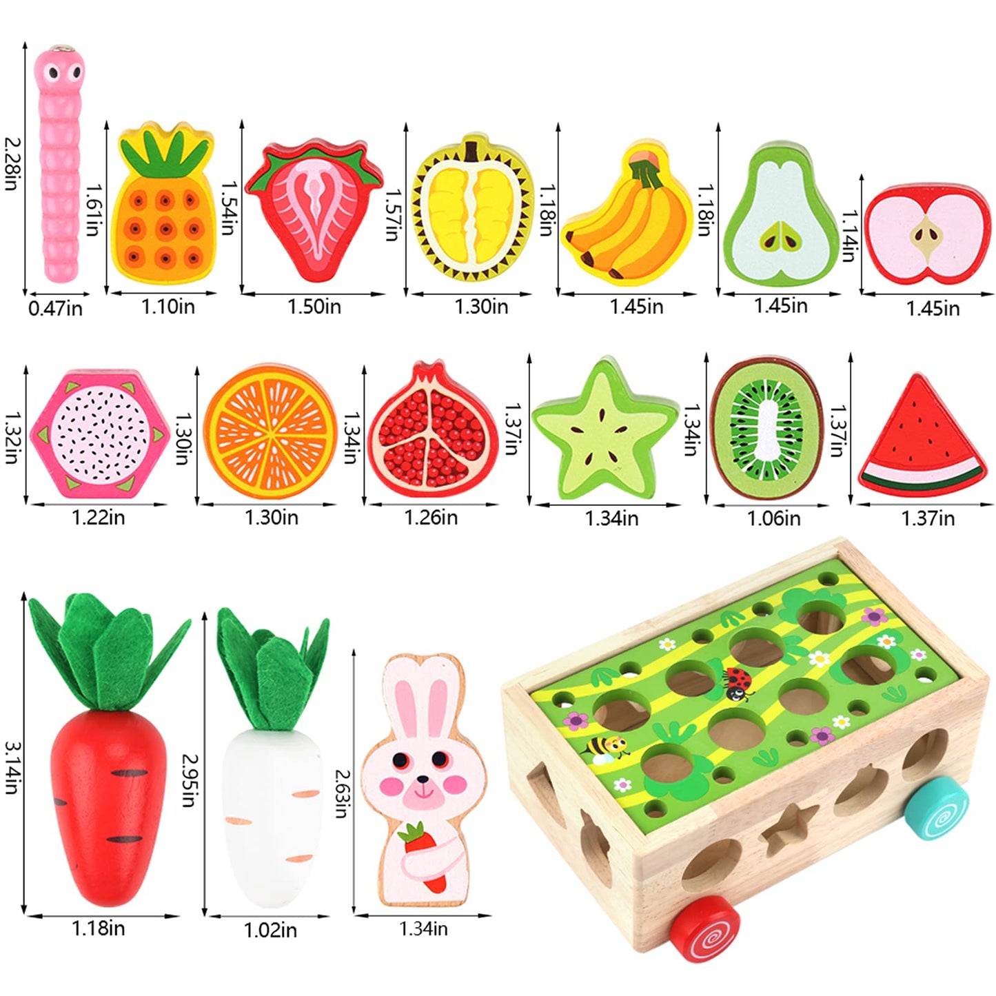 Toddlers Montessori Wooden Educational Toys for boys and girls