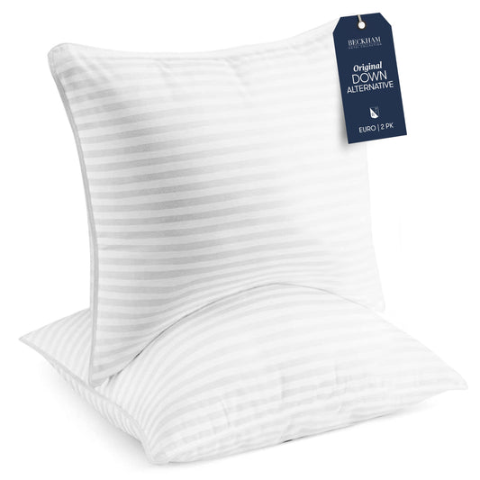 Beckham Hotel Collection Bed Pillows King Size Set of 2 - Down Pillows for Back, Stomach or Side Sleepers