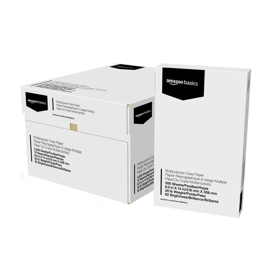 Multipurpose Copy Printer Paper, 20 lb, 8.5 x 11 Inches, 3 Reams (1,500 Sheets), 92 Bright, White