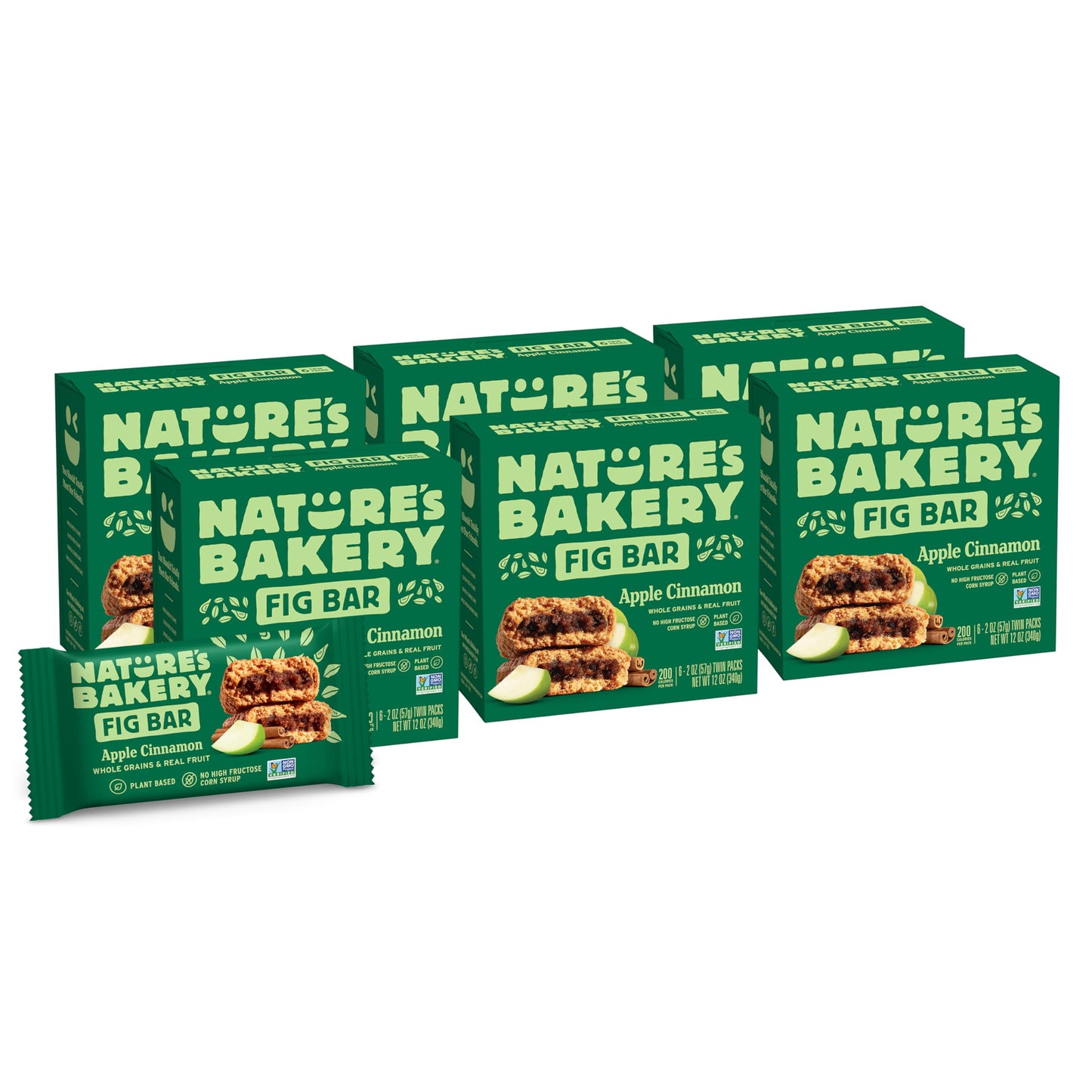 Nature’s Bakery Whole Wheat Fig Bars, Raspberry, Real Fruit, Vegan, Non-GMO, Snack bar, 6 Count (Pack of 6)