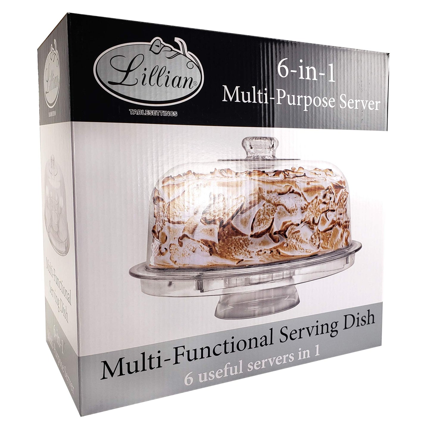Cake Stand with Dome Cover, 6-in-1 Multi-Purpose Use