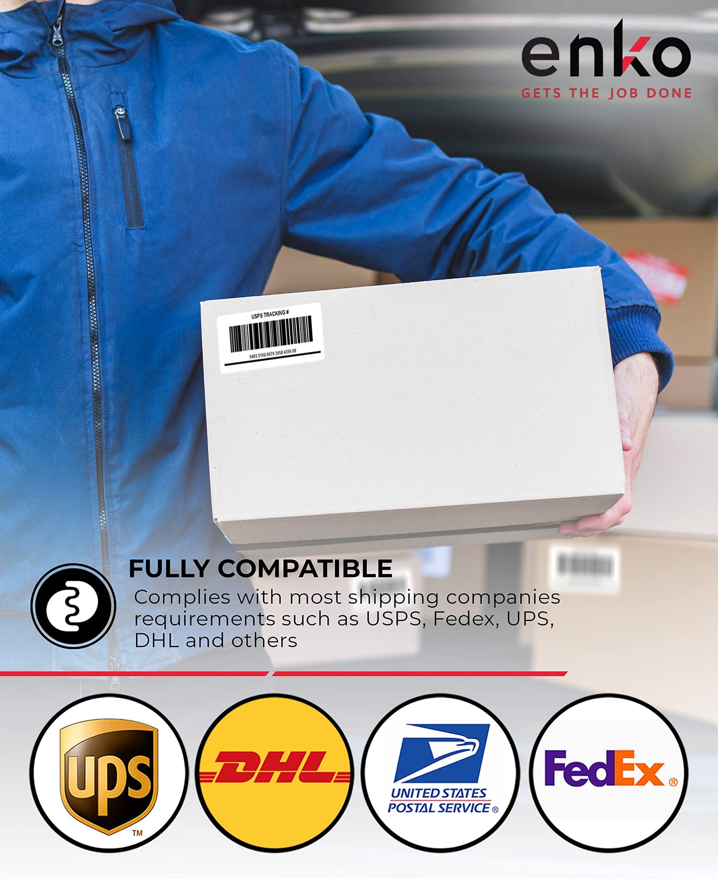 1 x 2-5/8 Inch 30 Up Return Mailing Address Labels White Printable FBA Labels (100 Sheets, 3000 Labels)