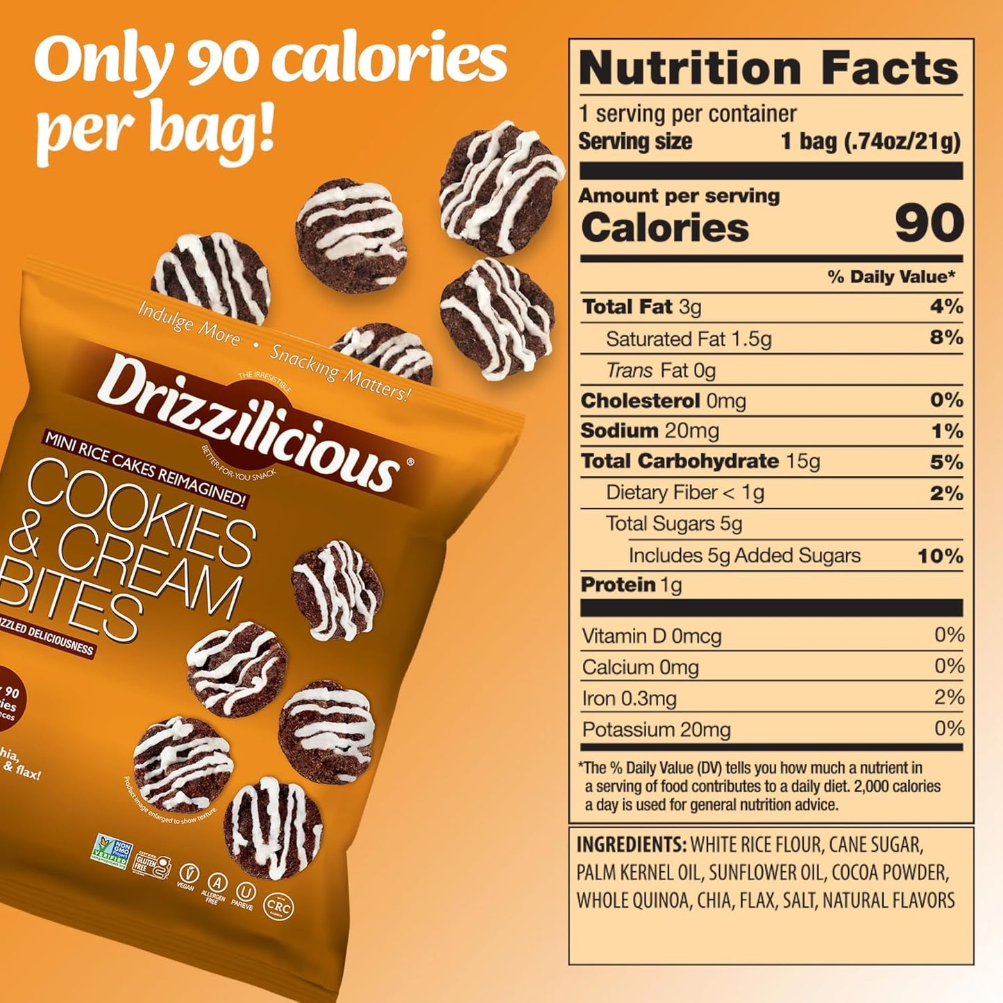 Drizzilicious Mini Rice Cakes Variety Pack - (Pack of 12) Pareve
