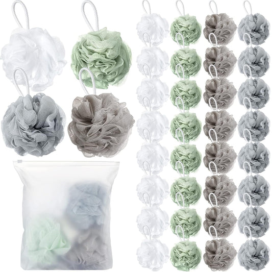 32 Pcs Bath Sponge Shower Loofahs Bulk