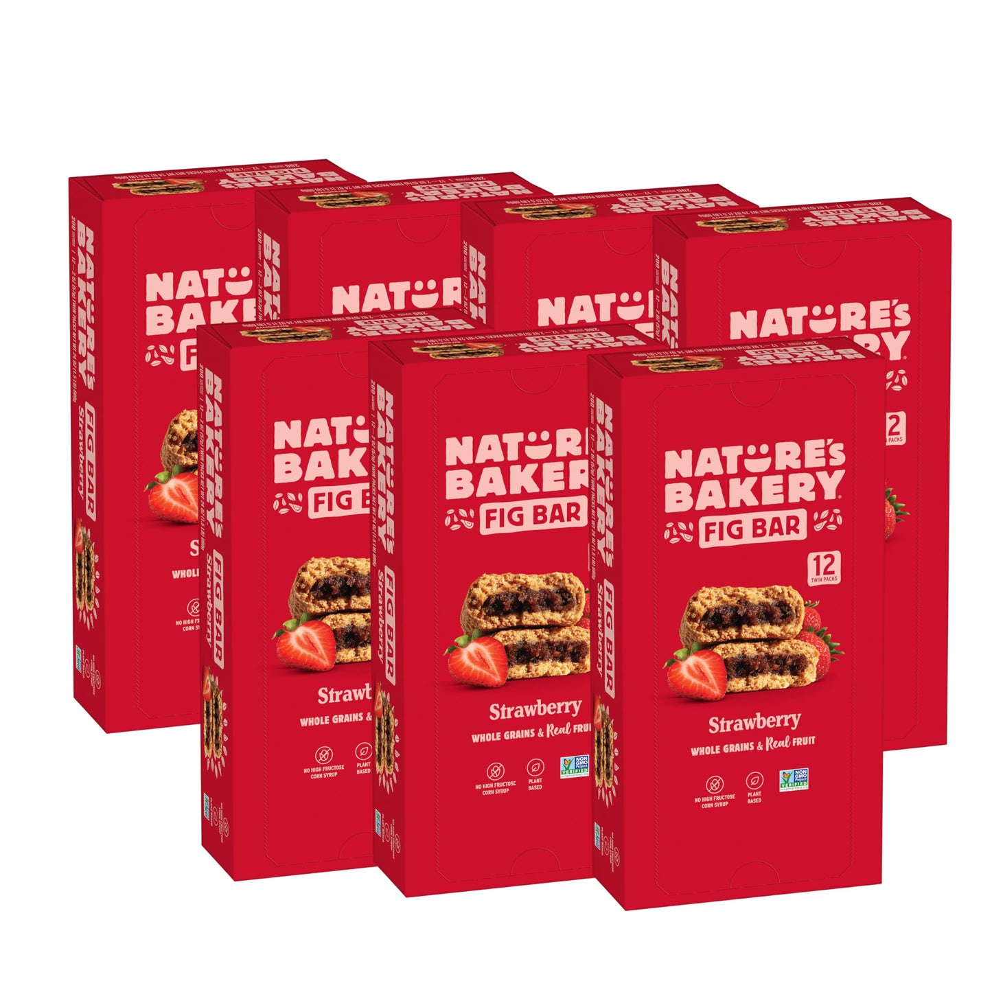 Nature’s Bakery Whole Wheat Fig Bars, Raspberry, Real Fruit, Vegan, Non-GMO, Snack bar, 6 Count (Pack of 6)