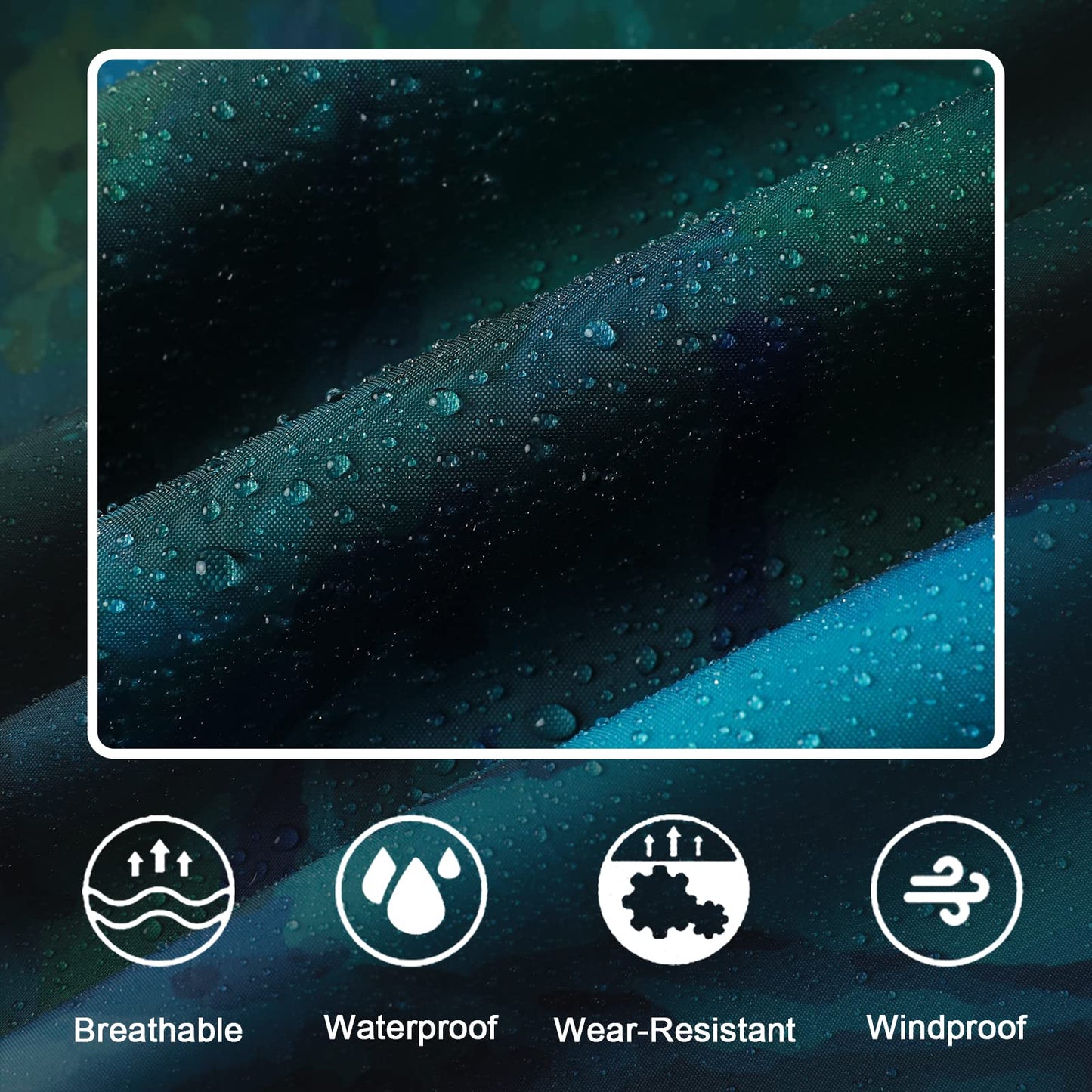 Unisex Rain Poncho Raincoat Hooded for Adults Women with Pockets