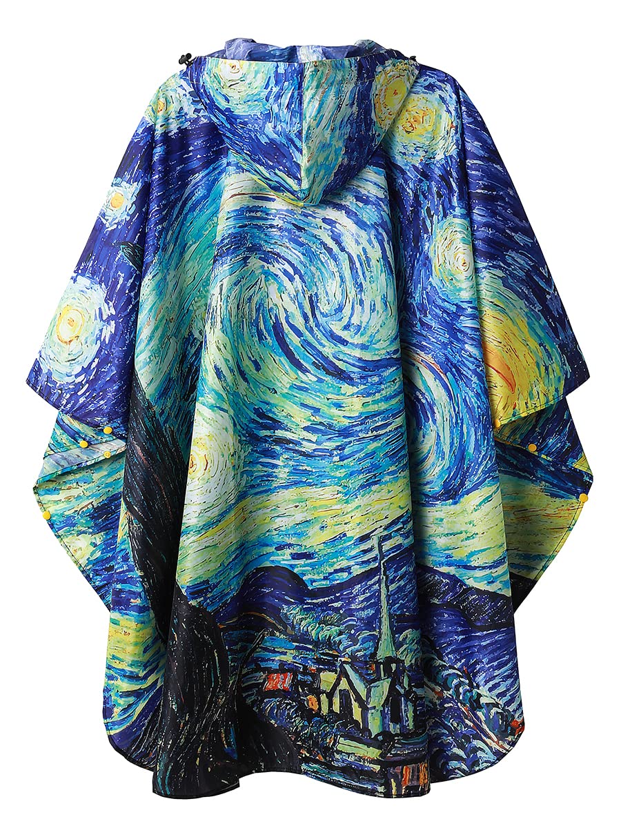 Unisex Rain Poncho Raincoat Hooded for Adults Women with Pockets